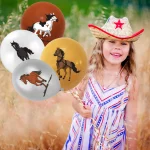 말 라텍스 풍선 말 생일 장식 말 풍선 세트 카우걸 파티 풍선 경마 어린이 파티 호의 용품 - 이미지 6