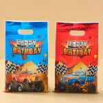 몬스터 트럭 사탕 가방 선물 포장 비스킷 가방 생일 파티 장식 어린이 웨딩 생일 파티 용품 호의 베이비 샤워 - 이미지 3