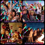 3 가지 모드가있는 30Pcs 폼 글로우 스틱 결혼식 레이브 콘서트를위한 어두운 파티 용품에 다채로운 Led 깜박이는 글로우 스틱 글로우 - 이미지 5