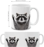 홈 매일 너구리 인쇄 흰색 아침 식사 식수 커피 컵 휴일 선물 머그잔 겨울 크리스마스 우유 컵 - 이미지 5
