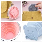 FAIS DU 접이식 실리콘 물컵, 휴대용 실리콘 개폐식 컬러, 환경 야외 커피 물컵 도구, 200ml - 이미지 3