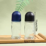 투명 유리 롤러 병, 초대형 롤온 향수 오일 병, 겨드랑이 땀 방지 젤 샘플 테스트 에센셜 오일, 50ml - 이미지 6