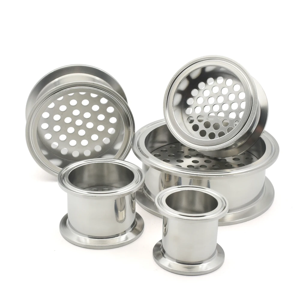 가정용 양조용 위생 스테인리스 스틸 필터 플레이트, SS304, 1.5 -4 인치 필터, 이중 클램프, 위생 파이프, 증류 액세서리