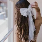 진주 파란색 나비 매듭 신부 베일 여성 결혼 결혼식 액세서리