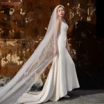 TOPQUEEN V30 실제 사진, 긴 3M 성당 신부 베일, 흰색 아이보리 웨딩 얇은 명주 그물, 헤어 빗 포함, 여성 결혼 연회 - 이미지 2