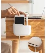 벽 마운트 스토리지 랙 다기능 주최자 TV 에어컨 전화 플러그 교수형 홀더에 대 한 원격 제어 스토리지 박스 - 이미지 2