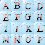 레드 미러 아크릴 영어 글자 벽 스티커, 휴일 축하 장식, 거실 아트 벽화 필 및 스티커 벽지 - 이미지 4