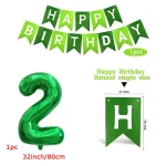 20pcs 녹색 번호 공룡 풍선 세트 생일 축하 배너 라텍스 풍선 숲 공룡 테마 생일 파티 장식 - 이미지 3