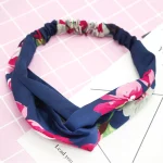 여자 여자 여름 보헤미안 헤어 밴드 인쇄 머리띠 레트로 크로스 터번 붕대 Bandanas HairBands 헤어 액세서리 Headwrap - 이미지 4