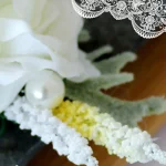 인공 칼라 백합 부토니에르 신랑 들러리 웨딩 플라워 꽃다발 브로치 핀, 귀여운 뿔 장식 파티 댄스 파티 정장 장식 - 이미지 6