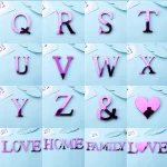 아크릴 장미 빨간색 문자 3D 거울 벽 스티커 홈 인테리어 휴일 축하 거실 DIY 껍질 & 스티커 아트 벽화 - 이미지 3