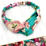 여자 여자 여름 보헤미안 헤어 밴드 인쇄 머리띠 레트로 크로스 터번 붕대 Bandanas HairBands 헤어 액세서리 Headwrap - 이미지 6