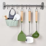 주방 싱크 선반 주최자 더블 레이어 교수형 비누 스폰지 보관 홀더 액세서리 실리콘 배수 랙 바구니 용품 - 이미지 6