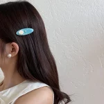 새로운 블루 아세트산 오리 부리 진주 쉘 사이드 클립 불가사리 도파민 바다 귀여운 헤어 액세서리 깨진 머리핀 - 이미지 2