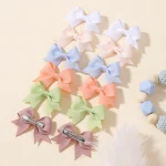 24개 어린이 헤어 클립 활 꼬리 올인클루시브 귀엽고 세련된 헤어핀 헤어 액세서리 여자아이 선물 세트 - 이미지 6