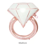 풍선 DIY 웨딩 장식 풍선 다이아몬드 반지 소년 소녀 고백 제안 약혼 분위기 파티 장식 풍선 - 이미지 3