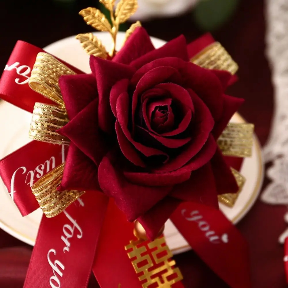 수제 연회 장식 신부 들러리 시뮬레이션 꽃 웨딩 코사지, 중국 스타일 코사지 신부 브로치, 신랑 브로치