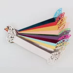 50 개/대 나비 스타일 레이저 컷 종이 냅킨 링 냅킨 홀더 호텔 결혼식 호의 테이블 장식 - 이미지 3