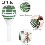 6/3Pcs 거품 꽃 핸들 꽃다발 홀더 결혼식 인공 꽃꽂이 DIY 신부 꽃다발 장식 용품 - 이미지 2