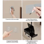 304 스테인레스 스틸 비 천공 화장지 홀더, 욕실 개인 정보 보호 티슈 상자, 롤 종이 홀더, 물티슈 상자 - 이미지 6