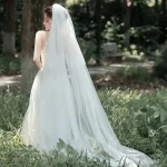 웨딩 베일 컷 에지 신부 베일 여성용 엑스트라 롱 웨딩 헤드피스 0.8*1.5+ 3*1.5 미터 - 이미지 2