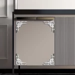 아크릴 거울 스티커, 코너 온레이 할로우 스티커, 자체 접착 벽 거울 스티커, 가정용 탈착식 필 및 스틱, 4 개