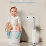 종이 타월 홀더 욕실 스테인레스 스틸 바닥 장착 화장지 홀더 단일 극 주방 바닥 선반 욕실 비품 - 이미지 4