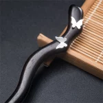 새로운 100% S925 순수 실버 여성 남성 레트로 머리핀 흑단 나무 문학 나비 중국 스타일 Hanfu 헤어 액세서리 쥬얼리 - 이미지 6