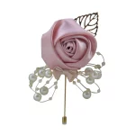 결혼식 신랑과 신부 브로치, 세트 칼라 꽃, 가슴 브로치, 장미 칼라, 꽃 시뮬레이션 컨퍼런스 액세서리 - 이미지 5