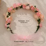 신부 들러리용 꽃 헤어 덩굴, 웨딩 여성 헤어 쥬얼리 머리띠 액세서리, 할로윈 장식 - 이미지 6