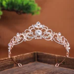 여자를위한 골드/실버 컬러 크리스탈 크라운 공주 티아라 여자 헤어 드레스 액세서리 파티 생일 크라운 모자를 쓰고 있죠 쥬얼리 - 이미지 6