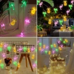 1.5M 10LED 플라밍고 파인애플 문자열 빛 여름 열대 하와이 파티 장식 야자수 요정 빛 갈 랜드 해변 결혼식 - 이미지 4