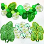 하와이 파티 장식 풍선 열대 야자 잎 풍선 화환 여름 루아 테마 생일 파티 웨딩 장식