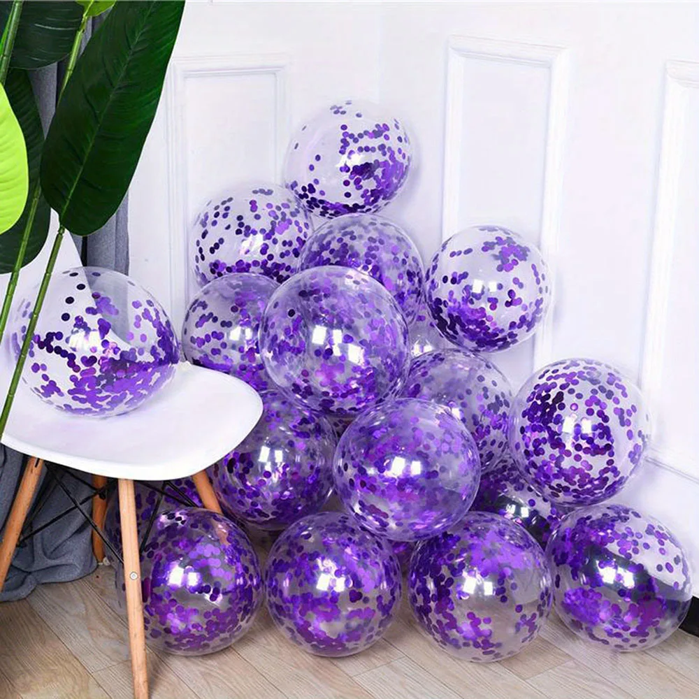 30/20/10pcs 퍼플 레드 골드 실버 스팽글 풍선 반짝이 스팽글 글로브 풍선 생일 파티 크리스마스 파티 웨딩 데코라