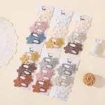 6Pcs 귀여운 아기 소녀 헤어 클립 데이지 꽃 키즈 헤어핀 공주 자용 어린이 헤어 액세서리 봄 한국어 스타일 헤어 그립 - 이미지 3