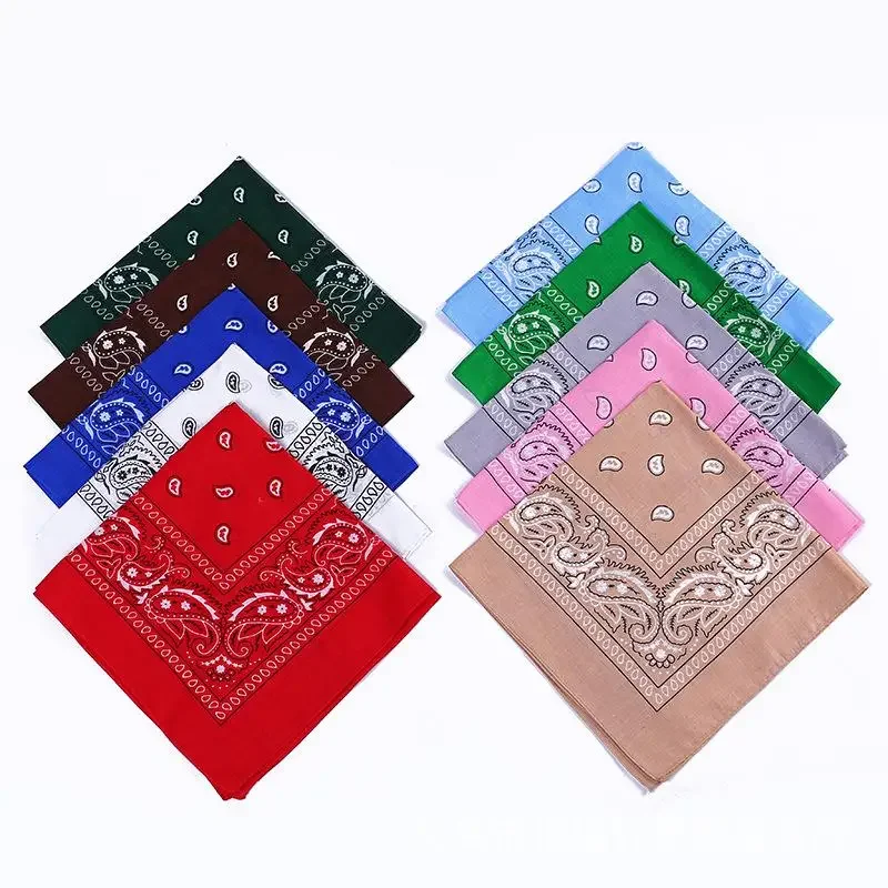 새로운 패션 힙합 두건 스퀘어 스카프 블랙 레드 머리띠 소년/소녀 헤어 액세서리 헤어 스카프 인쇄