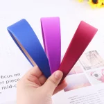 새틴 머리띠 1.5in 일반 머리띠 미끄럼 방지 머리 머리띠 여성과 소녀를위한 다채로운 DIY 와이드 머리띠 Hairbands - 이미지 6