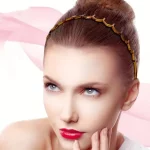 2 개/대 블랙 앰버 웨이브 긴 치아 머리띠 남성과 여성을위한 치아 미끄럼 방지 머리띠가있는 안티 가을 수지 플라스틱 페이스 워시 h - 이미지 5