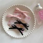 2/6pcs 소녀의 달콤한 Bowknot 헤어 클립 베이비 화이트 블랙 러블리 헤어핀 리본 보우 모자를 쓰고 있죠 달콤한 귀여운 잡아 클립 바레트 - 이미지 5