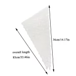 여성용 화이트 우븐 꽃 레이스 헤어 스카프 랩, 레트로 삼각형 머리 스카프 모자, 여행 사진 머리띠, 헤어 액세서리, 여름 - 이미지 3