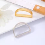 최신 12-2PCS D 자형 냅킨 링 금속 테이블 냅킨 홀더 생일 파티 테이블 장식 웨딩 크리스마스 저녁 냅킨 링 - 이미지 3