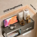 변기 종이 거치대 벽걸이 탄소강 변기 종이 거치대 티슈 랙, 욕실 티슈 거치대, 욕실 액세서리 - 이미지 3