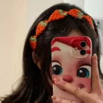 작은 딸기 머리띠 크로 셰 뜨개질 달콤한 귀여운 헤어 밴드 여성 스카프 머리띠 Bandanas 넓은 탄성 Hairbands 패션 액세서리 - 이미지 2