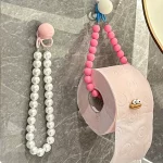 티슈 홀더 벽걸이형 화장지 홀더 - 못이 없는 설치, 내구성이 뛰어난 플라스틱 화장지 홀더 - 이미지 5