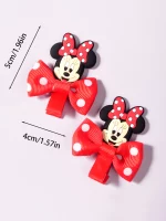 디즈니 웨빙 완전 포장 미키 2피스 머리핀 세트 - 이미지 6