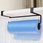 새로운 다기능 주방 스토리지 도구 화이트 블랙 화장실 선반 종이 롤 랙 미니멀리스트 스타일 홈 주최자 티슈 행거 - 이미지 6