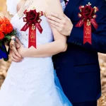 수제 연회 장식 신부 들러리 시뮬레이션 꽃 웨딩 코사지, 중국 스타일 코사지 신부 브로치, 신랑 브로치 - 이미지 6