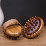 바디 안티 셀룰라이트 브러쉬 진정 나무 에센셜 오일 스파 에어 쿠션 마사지 헤어 빗 두피 마사지 브러쉬 각질 제거기 - 이미지 2