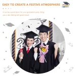 세련된 졸업 곰 꽃다발 입상 보라색 곰 연회 플라스틱 꽃 연회 소품 사진 촬영 액세서리 - 이미지 6