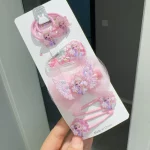 냉동 엘사 공주 머리 머리핀 머리 장식 어린이 헤어 클립 측면 깨진 헤어 클립 소녀 만화 엘사 머리 - 이미지 6